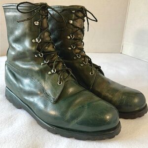 VTG Sportsman’s Boots Browning Green Leather 14 Hunting Combat 70’s Outdoor